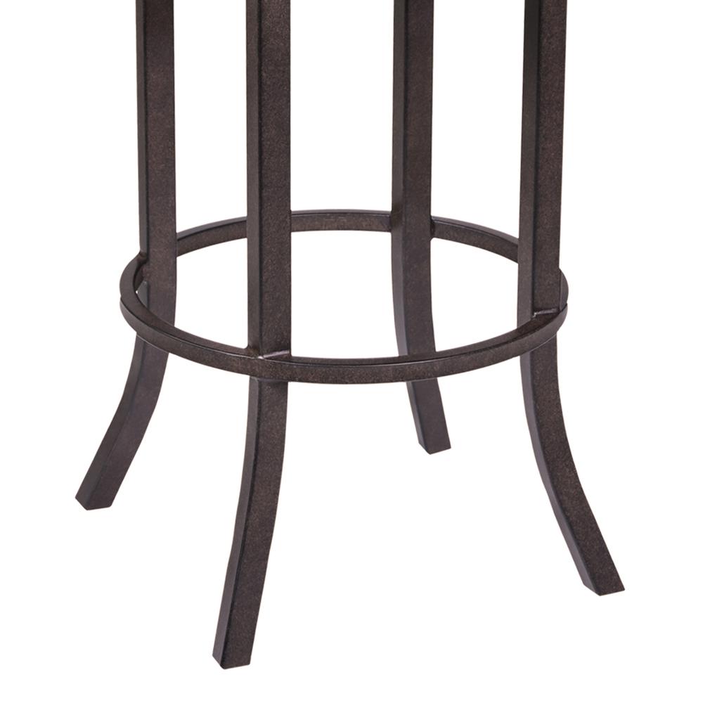 Tahiti 30" Arm Barstool in Auburn Bay finish with Brown Pu upholstery. Picture 4