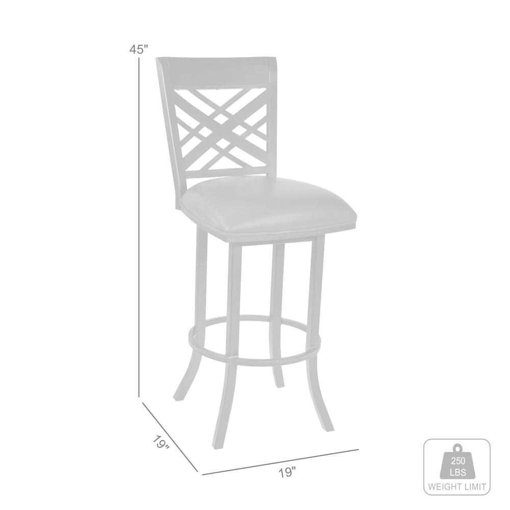 Tahiti  30" Barstool in Auburn Bay finish with Brown Pu upholstery. Picture 4