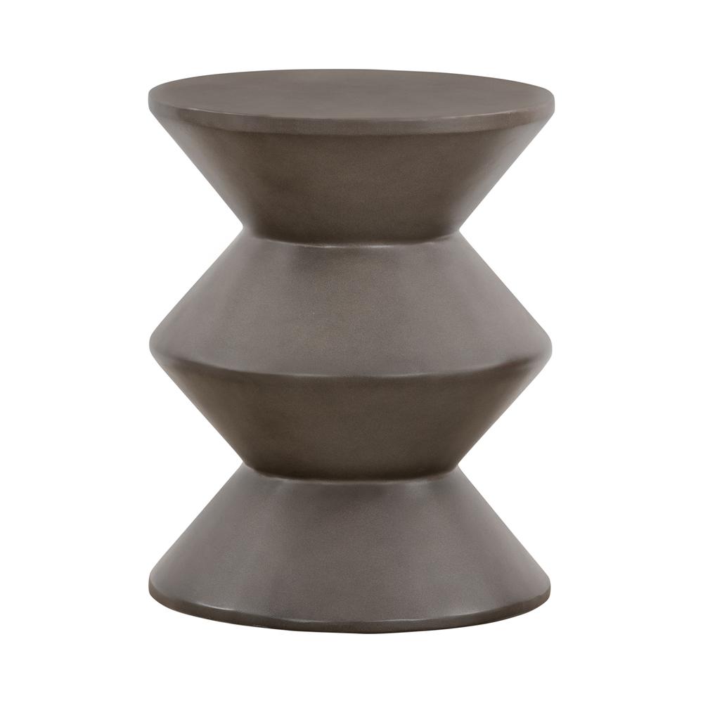 Lizzie Concrete Indoor Outdoor Accent Stool End Table. Picture 1
