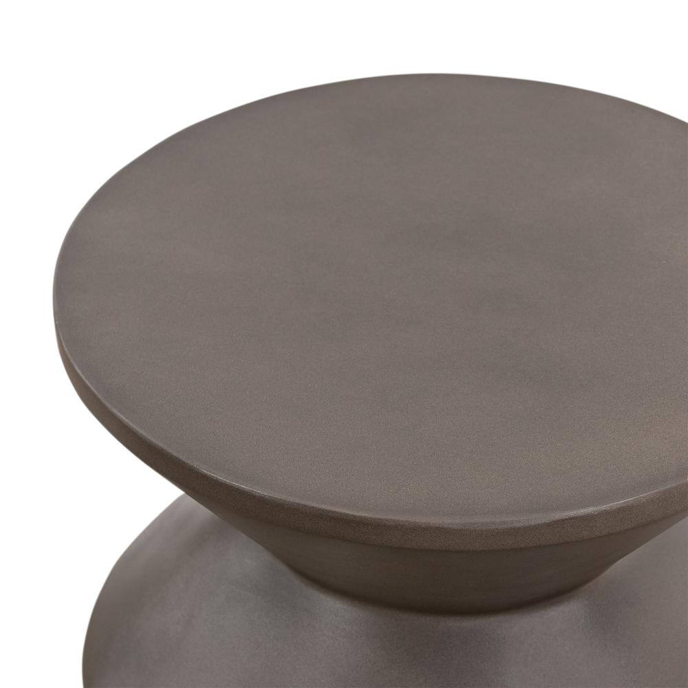 Lizzie Concrete Indoor Outdoor Accent Stool End Table. Picture 3
