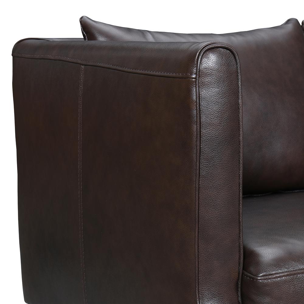 Vincenza 85" Dark Brown Leather Sofa. Picture 5