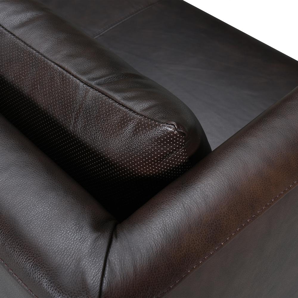 Vincenza 85" Dark Brown Leather Sofa. Picture 6