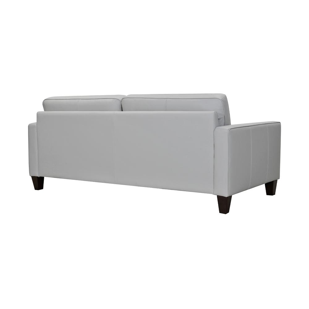 Wesley 81" Leather Power Reclining Tuxedo Arm Sofa, Dove Grey. Picture 3