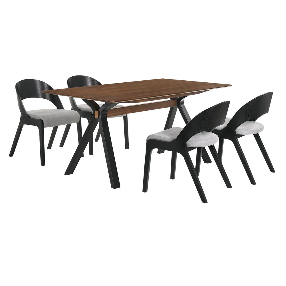 Laredo Polly 5 Piece Black Dining Set. Picture 1