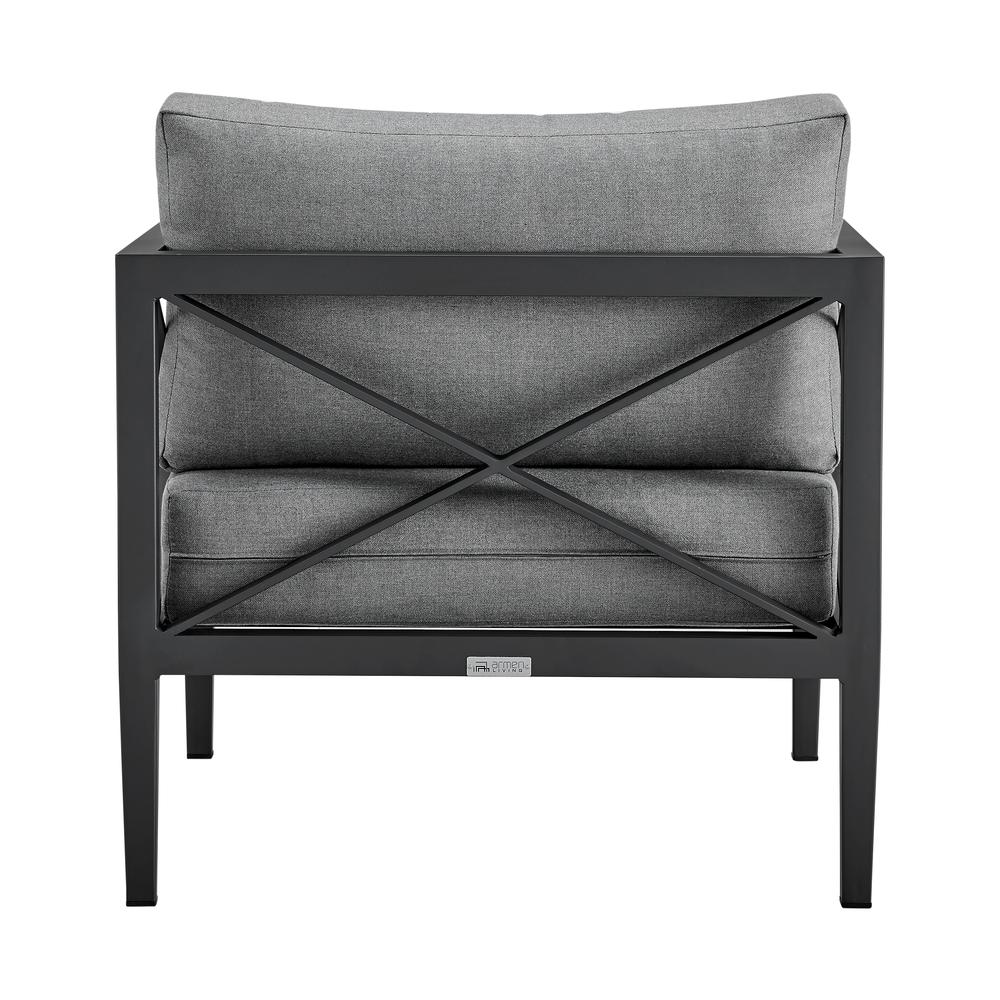 Sonoma Outdoor 4 piece Set in Dark Grey Finish and Dark Grey Cushions. Picture 7