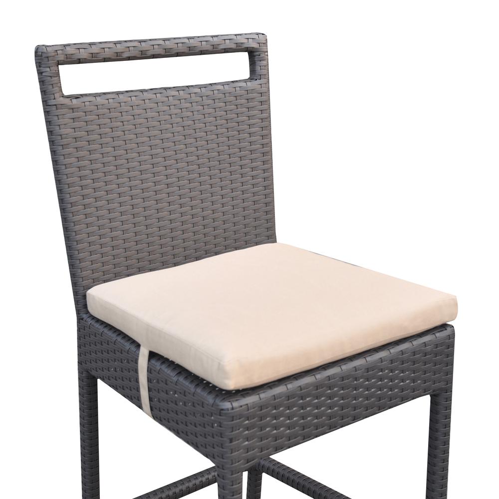 Tropez Outdoor Patio Wicker Bar Set (Table with 4 barstools). Picture 5
