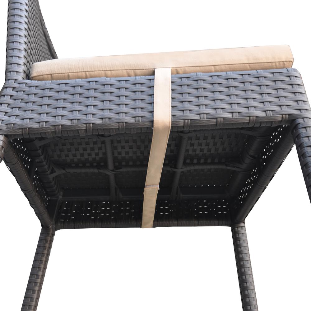 Tropez Outdoor Patio Wicker Bar Set (Table with 4 barstools). Picture 6