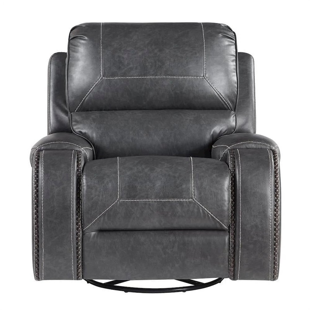 Keily Manual Reclining 3 Piece Motion Set - Grey. Picture 1