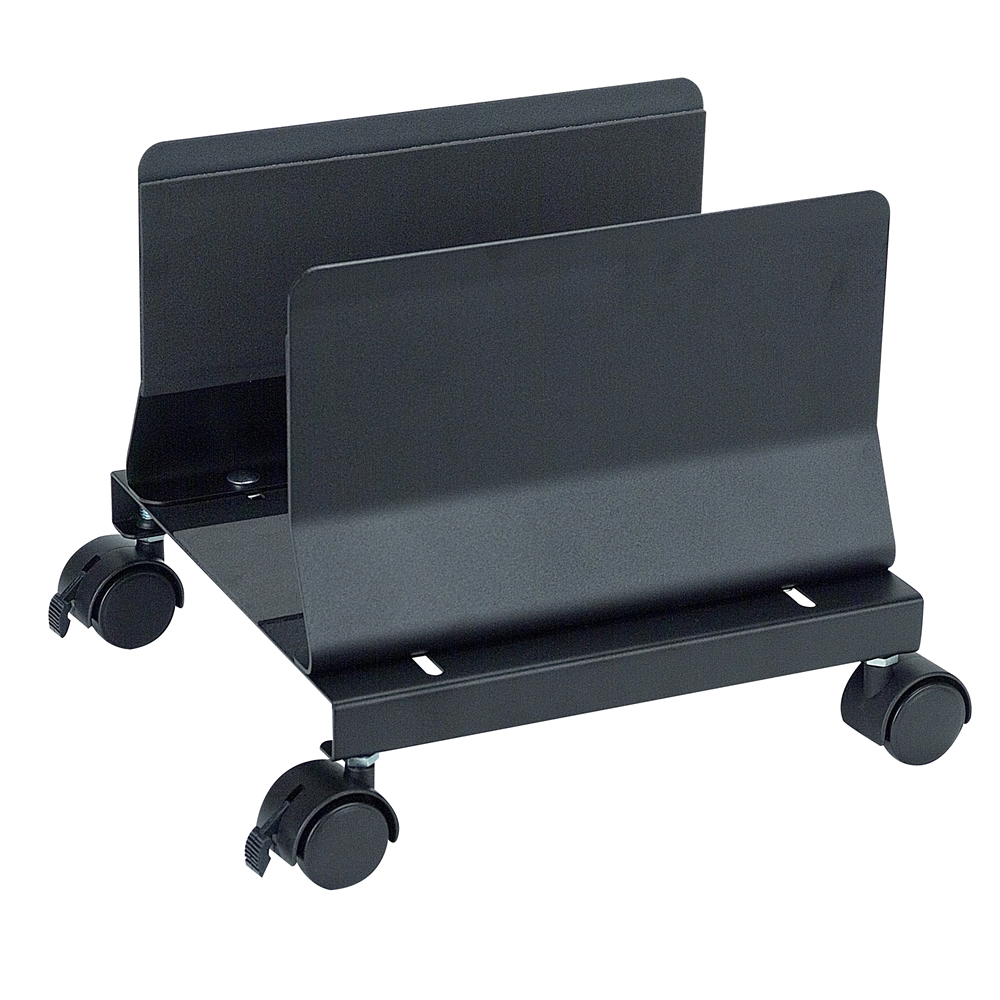 HEAVY DUTY METAL MOBILE CPU STAND - BLACK. Picture 1