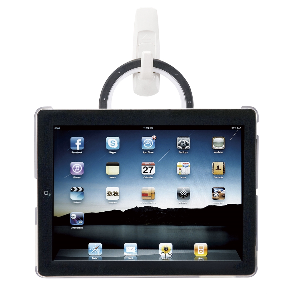 MultiStand (iPad 2/3/4) (Clear Shell/White-Black Ring). Picture 2