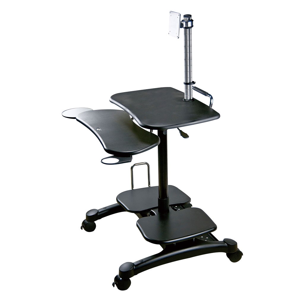Sit/Stand Mobile PC Workstation w/Monitor Mount. Picture 3