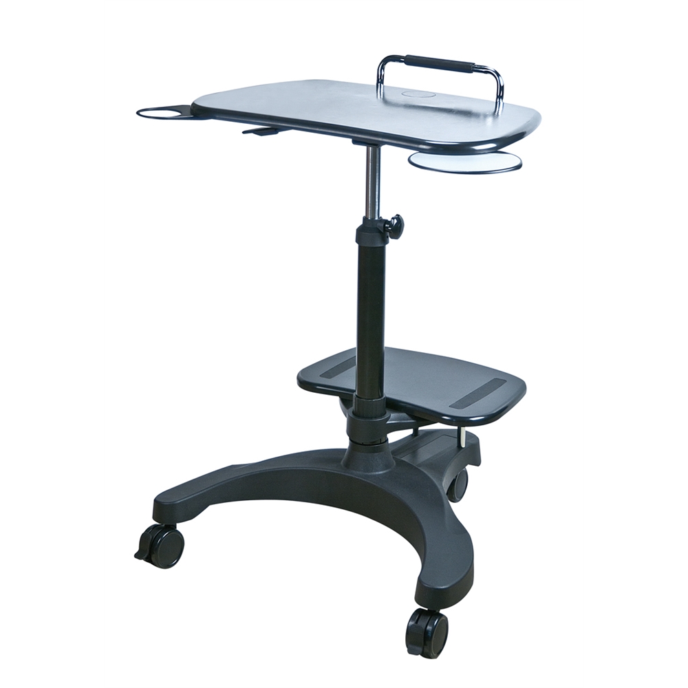 Sit/Stand Mobile Laptop Workstation w/Shelf. Picture 1