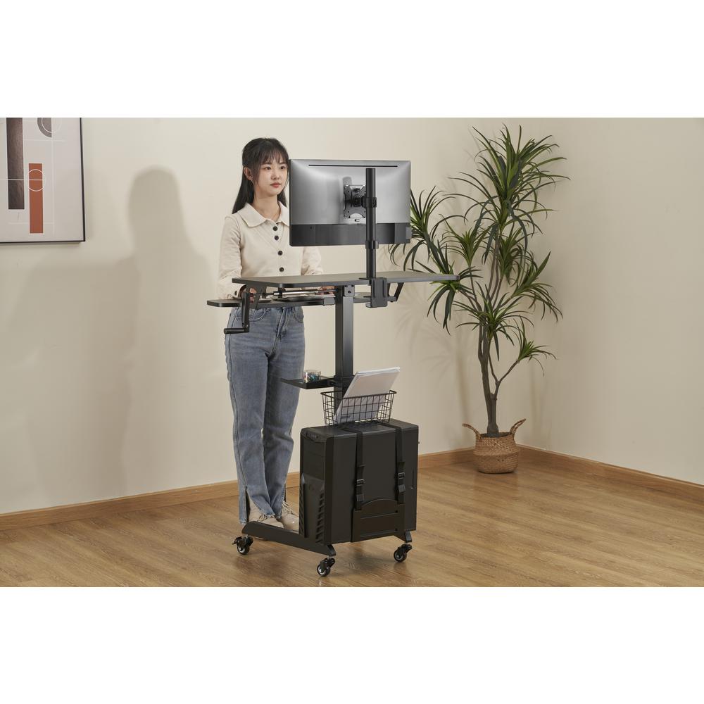 Mobile Sit-Stand PC Workstation. Picture 10