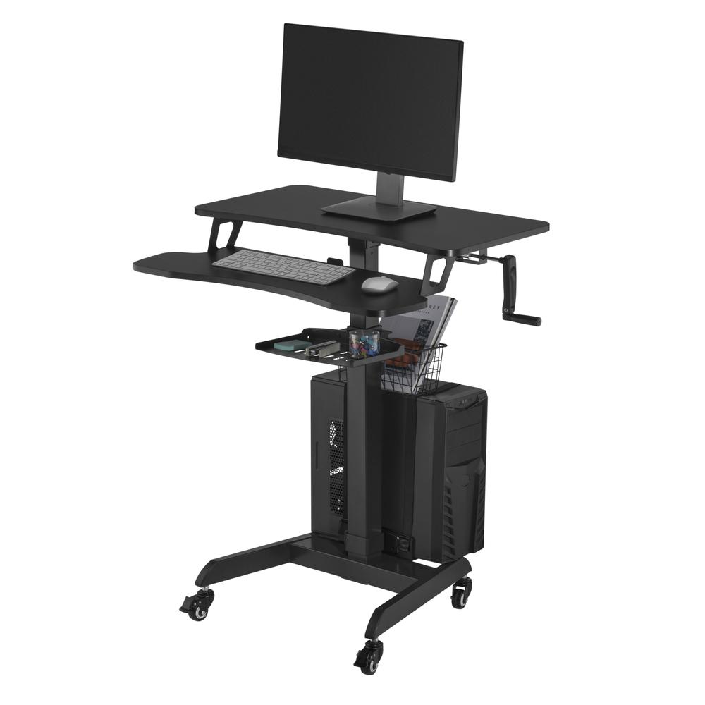 Mobile Sit-Stand PC Workstation. Picture 4
