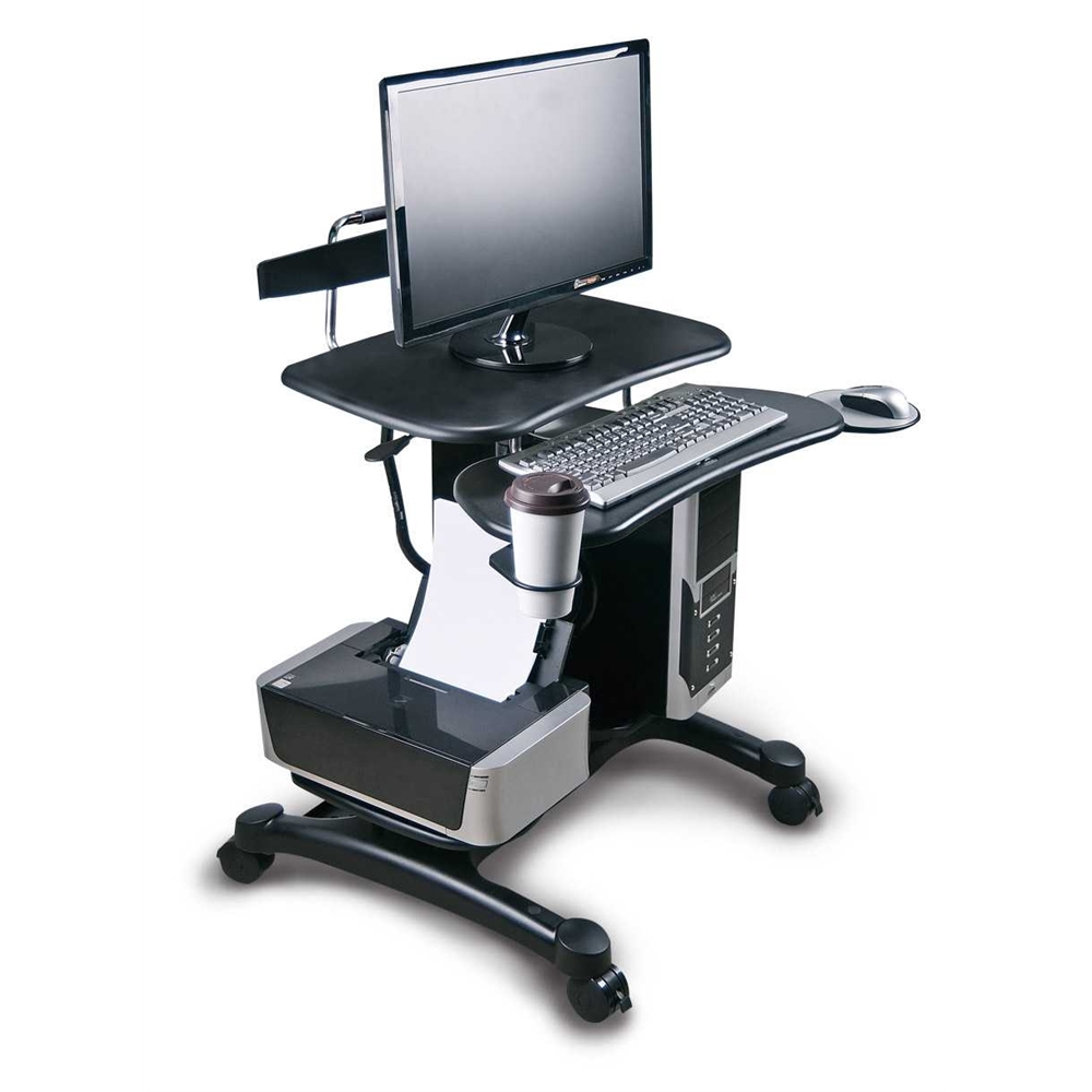 Sit/Stand Mobile PC Workstation. Picture 2