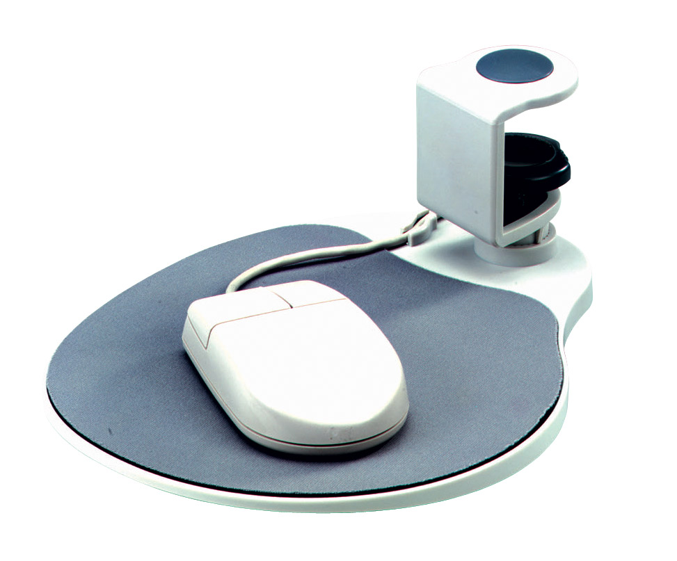 Under-Desk Mouse Platform (Platinum). The main picture.