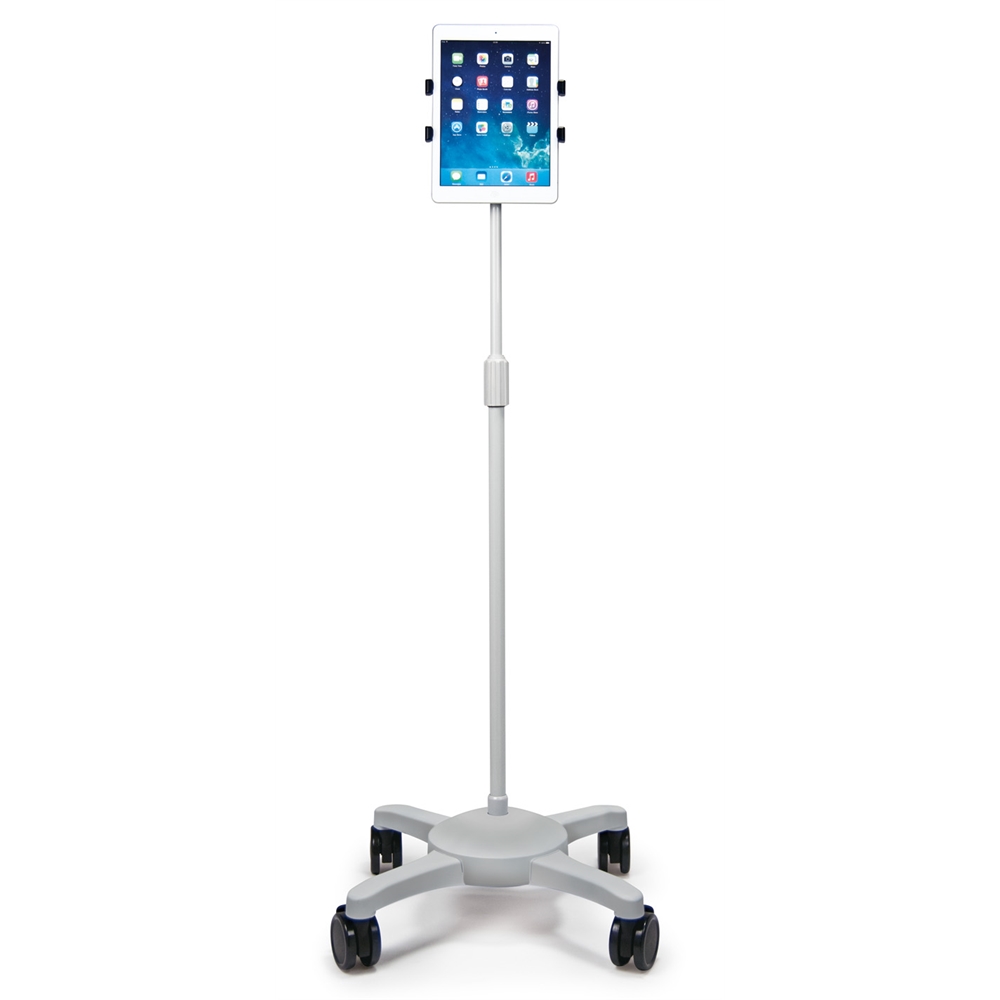 Universal Tablet Mobile ViewStand w/Locking Casters (Gray). Picture 1