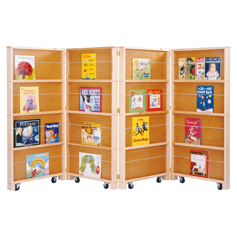 Mobile Library Bookcase - 4 Sections. Picture 1