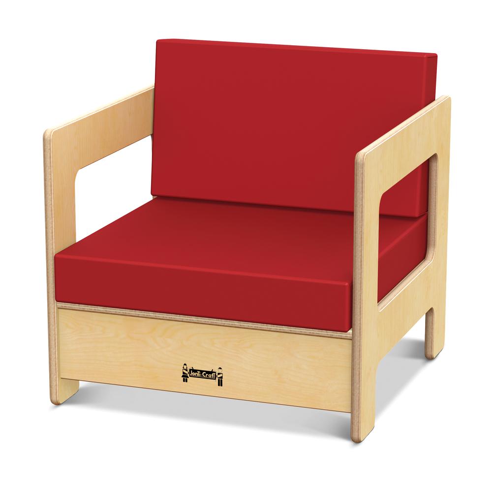 Living Room Easy Chair - Red. Picture 1