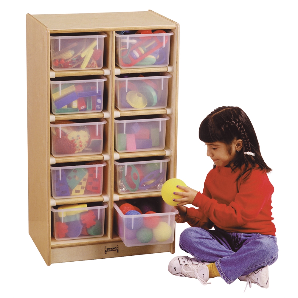 10 Cubbie-Tray Mobile Unit - with Colored Trays. Picture 1