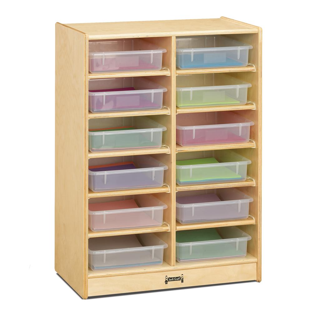 12 Paper-Tray Mobile Storage - with Clear Paper-Trays. Picture 2