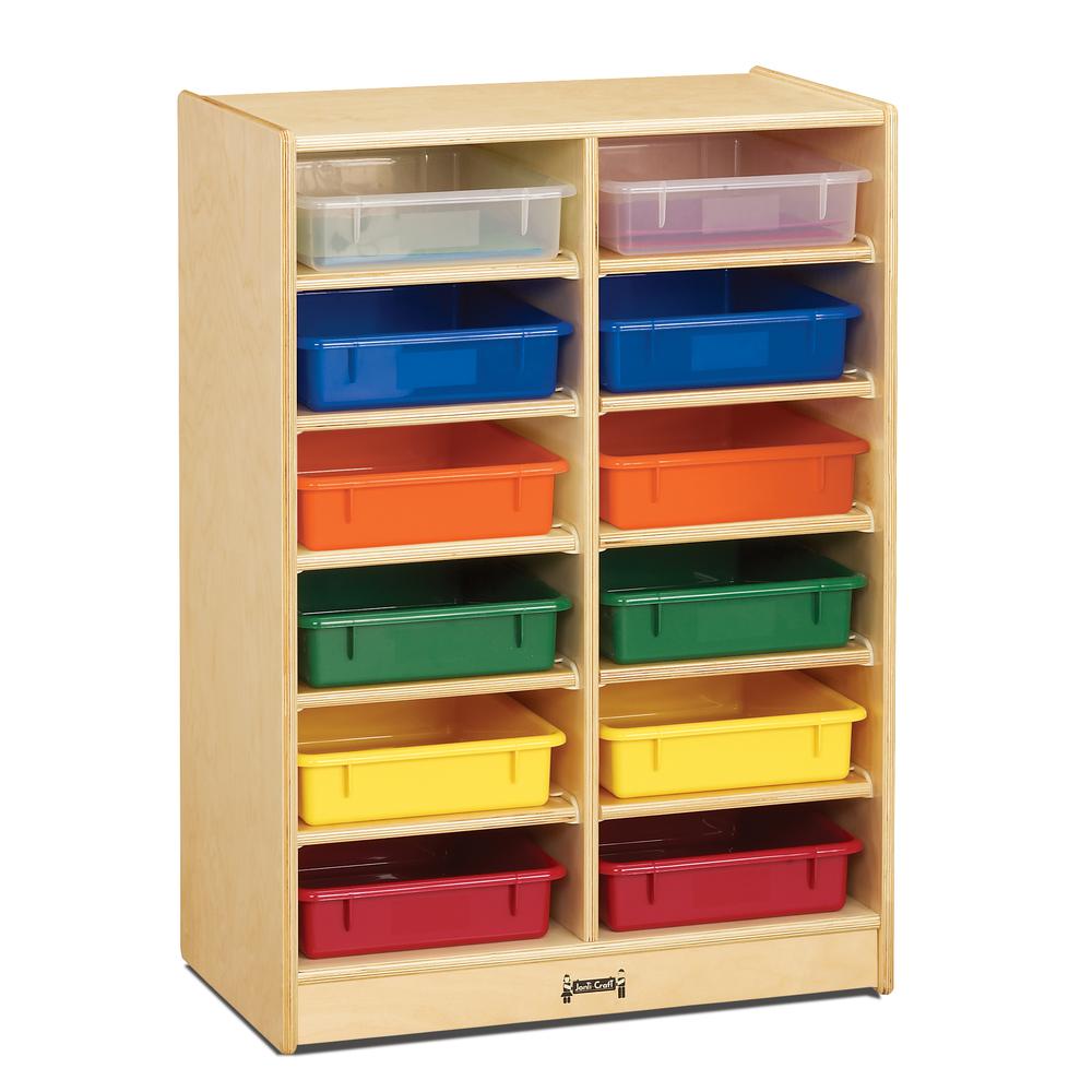 12 Paper-Tray Mobile Storage - with Colored Paper-Trays. Picture 1