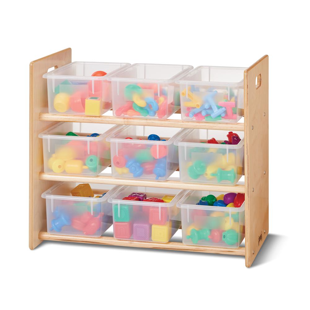 Cubbie-Tray Storage Rack - with Clear Cubbie-Trays. Picture 2