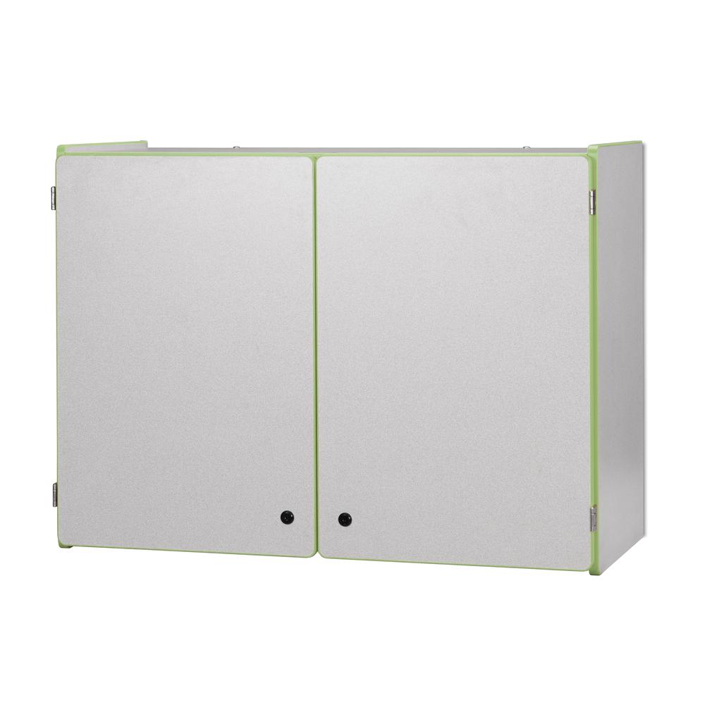 Lockable Wall Cabinet - Key Lime Green. Picture 1