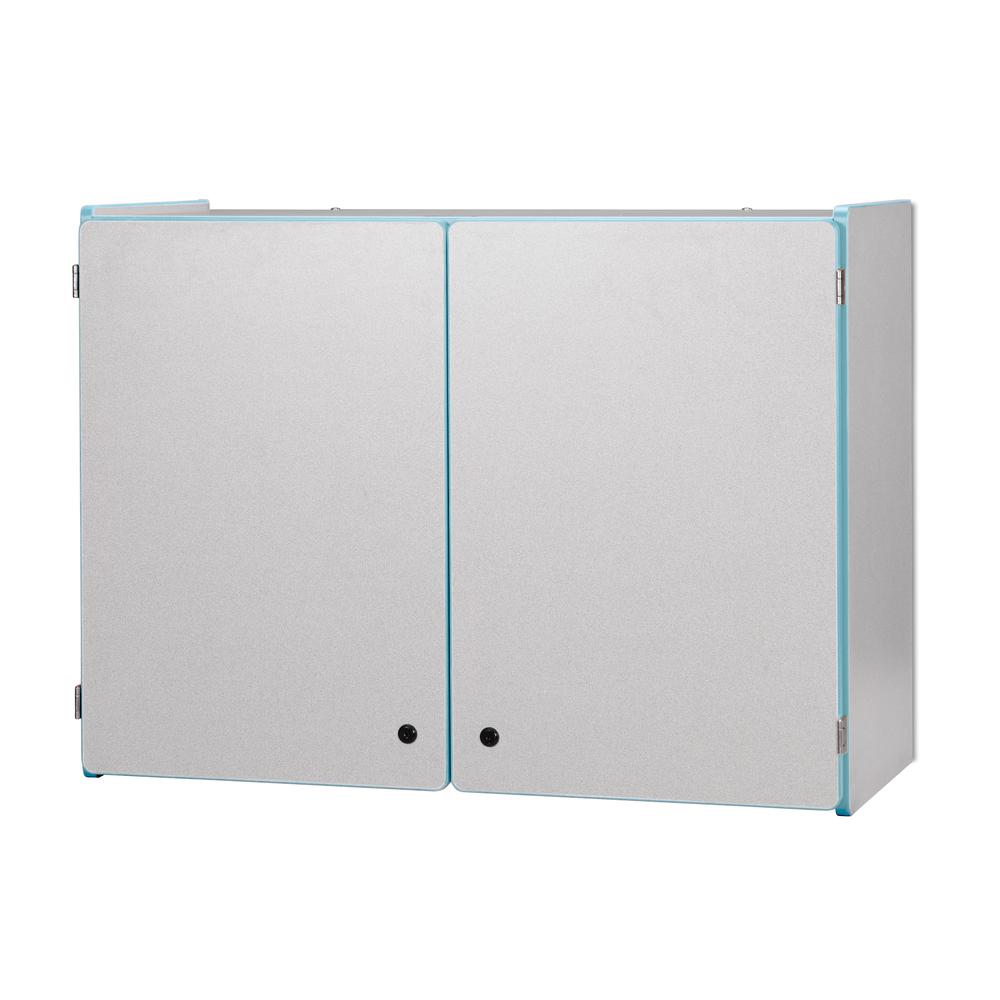 Lockable Wall Cabinet - Coastal Blue. Picture 1