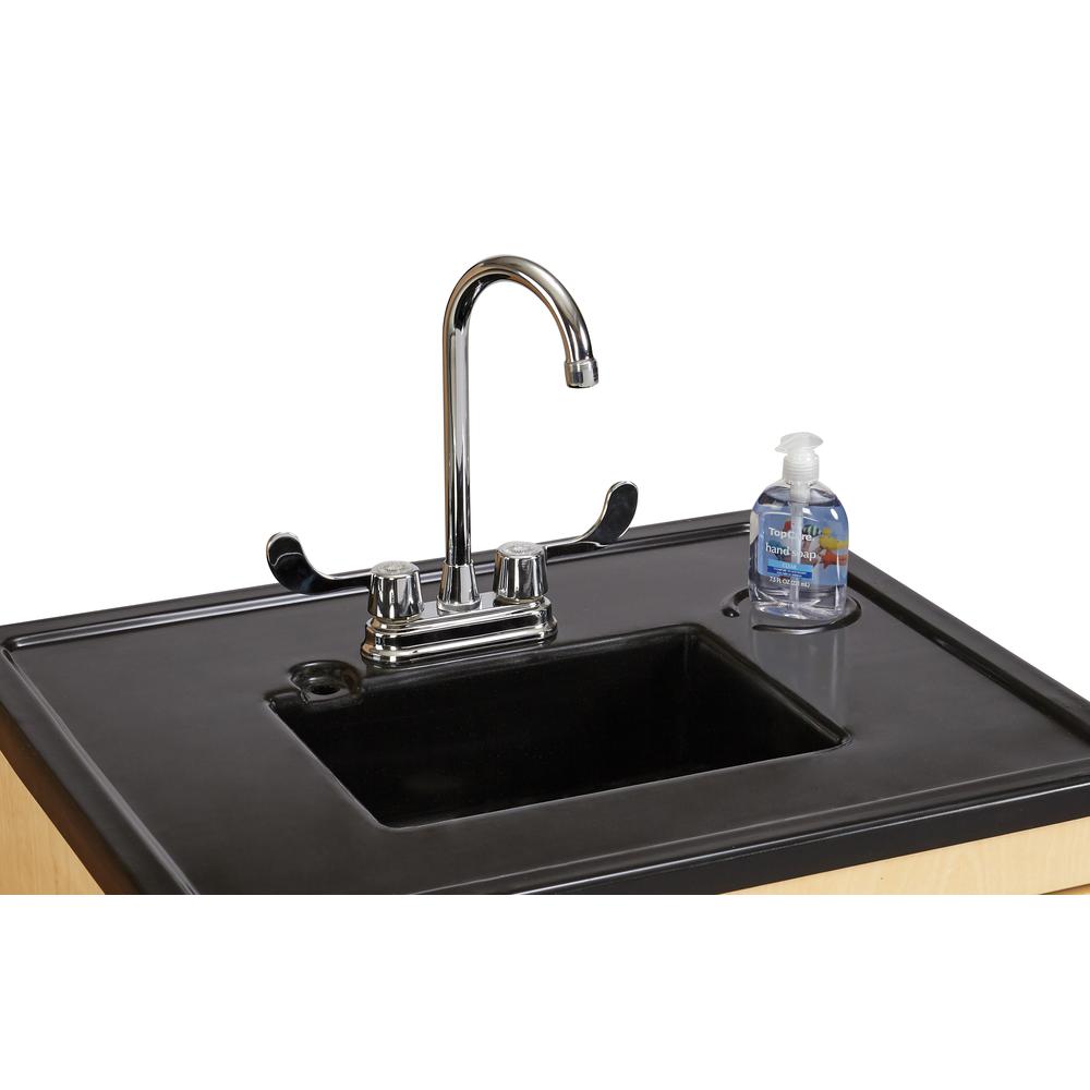 Jonti-Craft® Clean Hands Helper Portable Sink – Nonelectric - 26" Counter - Plastic Sink. Picture 4