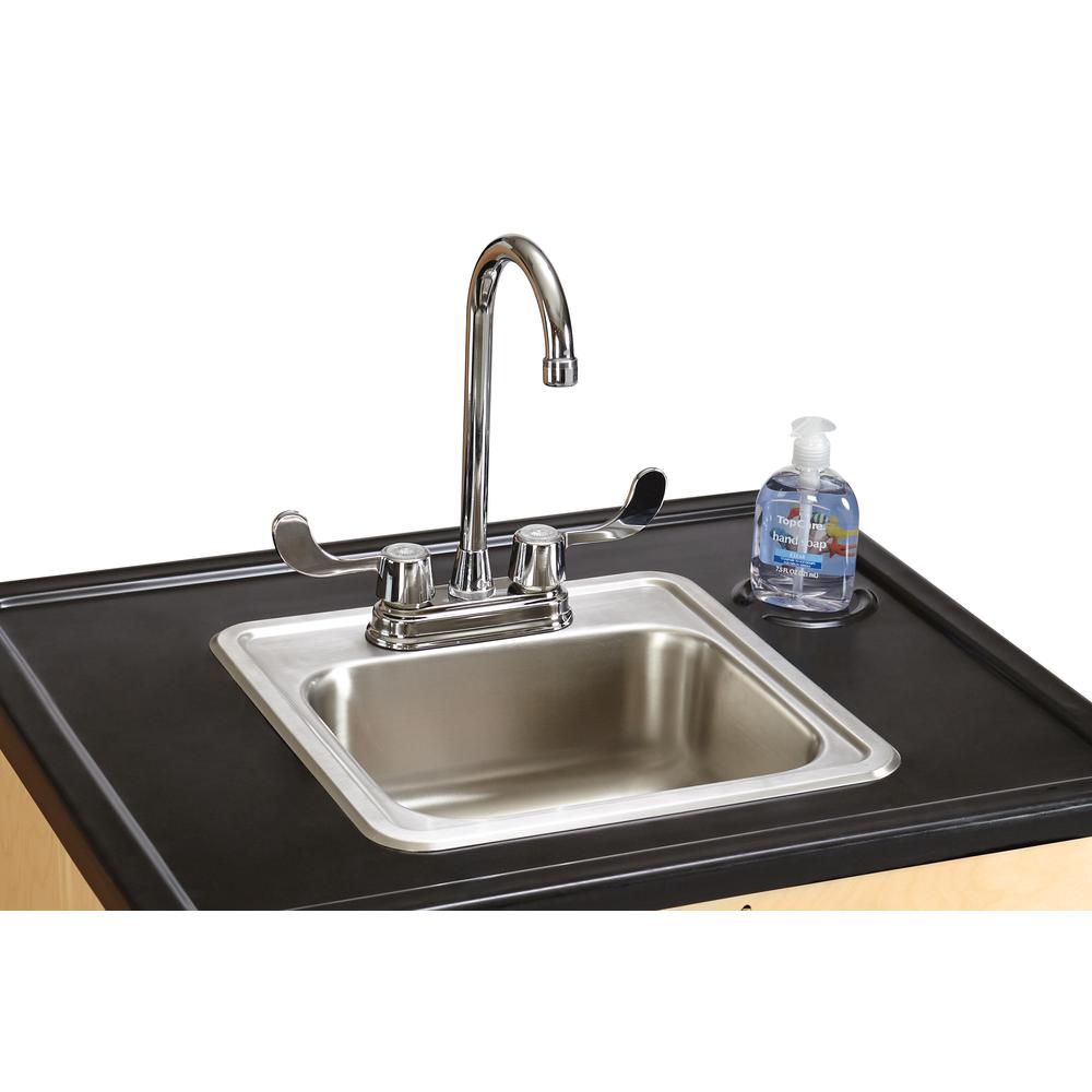 Jonti-Craft® Clean Hands Helper - 38" Counter - Stainless Steel Sink. Picture 3