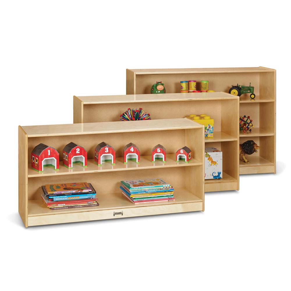Jonti-Craft® Toddler Adjustable Mobile Straight-Shelf. Picture 1