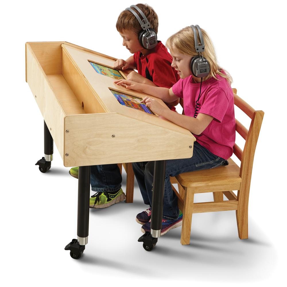 Jonti-Craft® Dual Tablet Table - Mobile. Picture 1