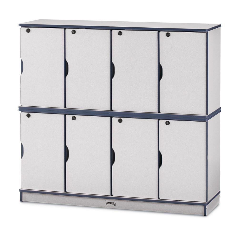 Stacking Lockable Lockers - Single Stack - Navy. Picture 6