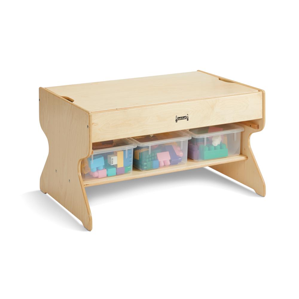 Jonti-Craft® Deluxe Building Table  - Preschool Brick Compatible. Picture 1