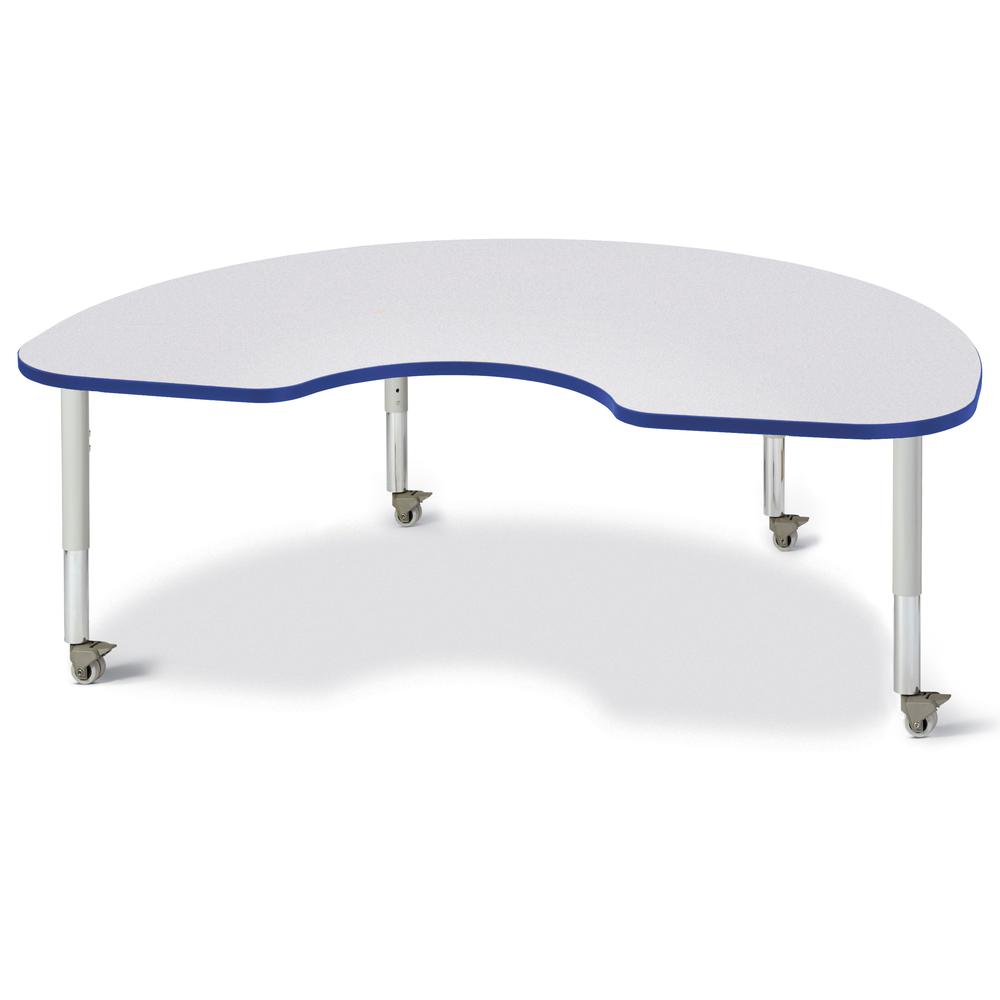 Kidney Activity Table - 48" X 72", Mobile - Gray/Purple/Gray. Picture 11