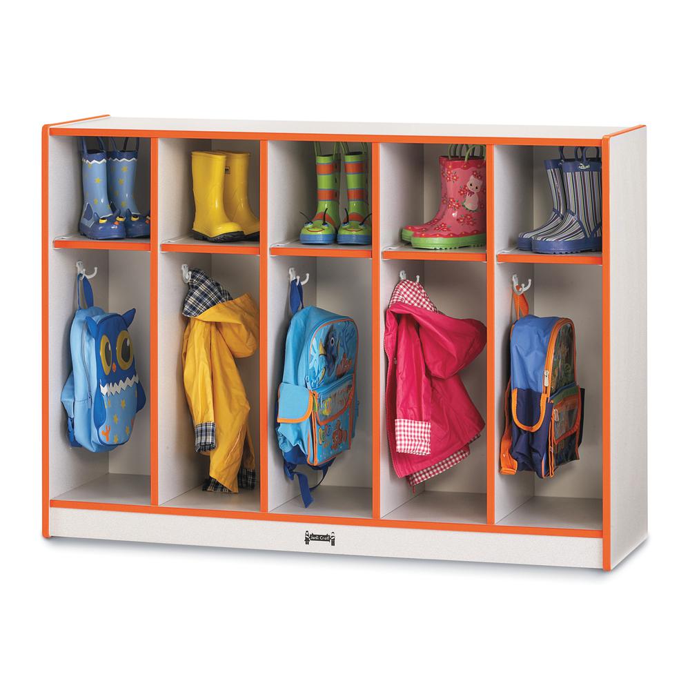 Toddler 5 Section Coat Locker - Blue. Picture 2