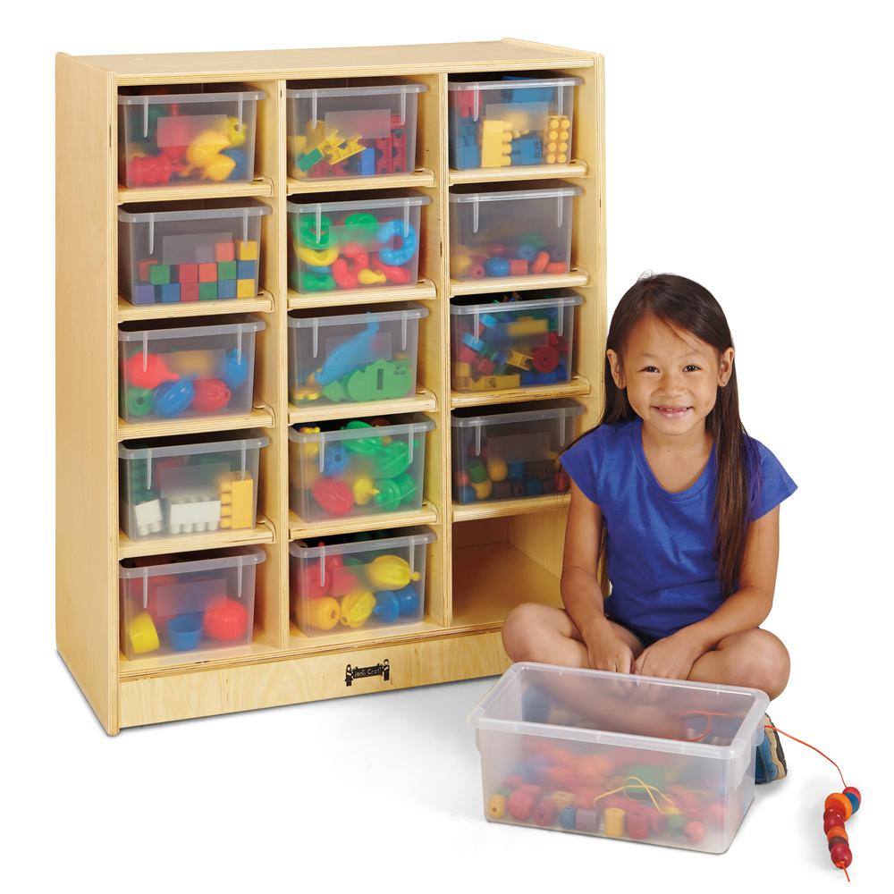 15 Cubbie-Tray Mobile Unit – with Colored Trays. Picture 2