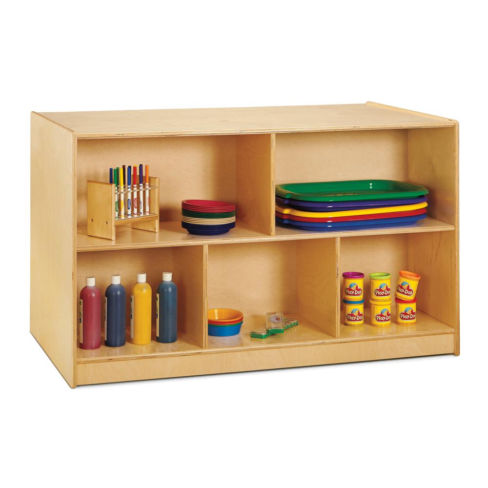 Double-Sided Island – Single + 20 Cubbie-Tray - with Colored Trays. Picture 1