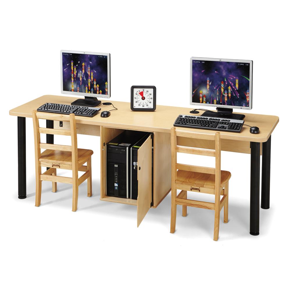 Dual Computer Lab Table. Picture 1