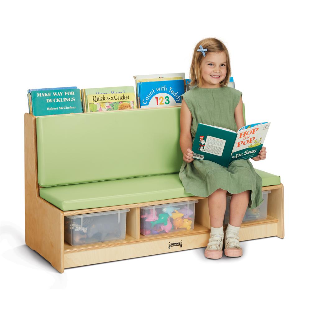 Jonti-Craft® Literacy Couch - Key Lime. Picture 1