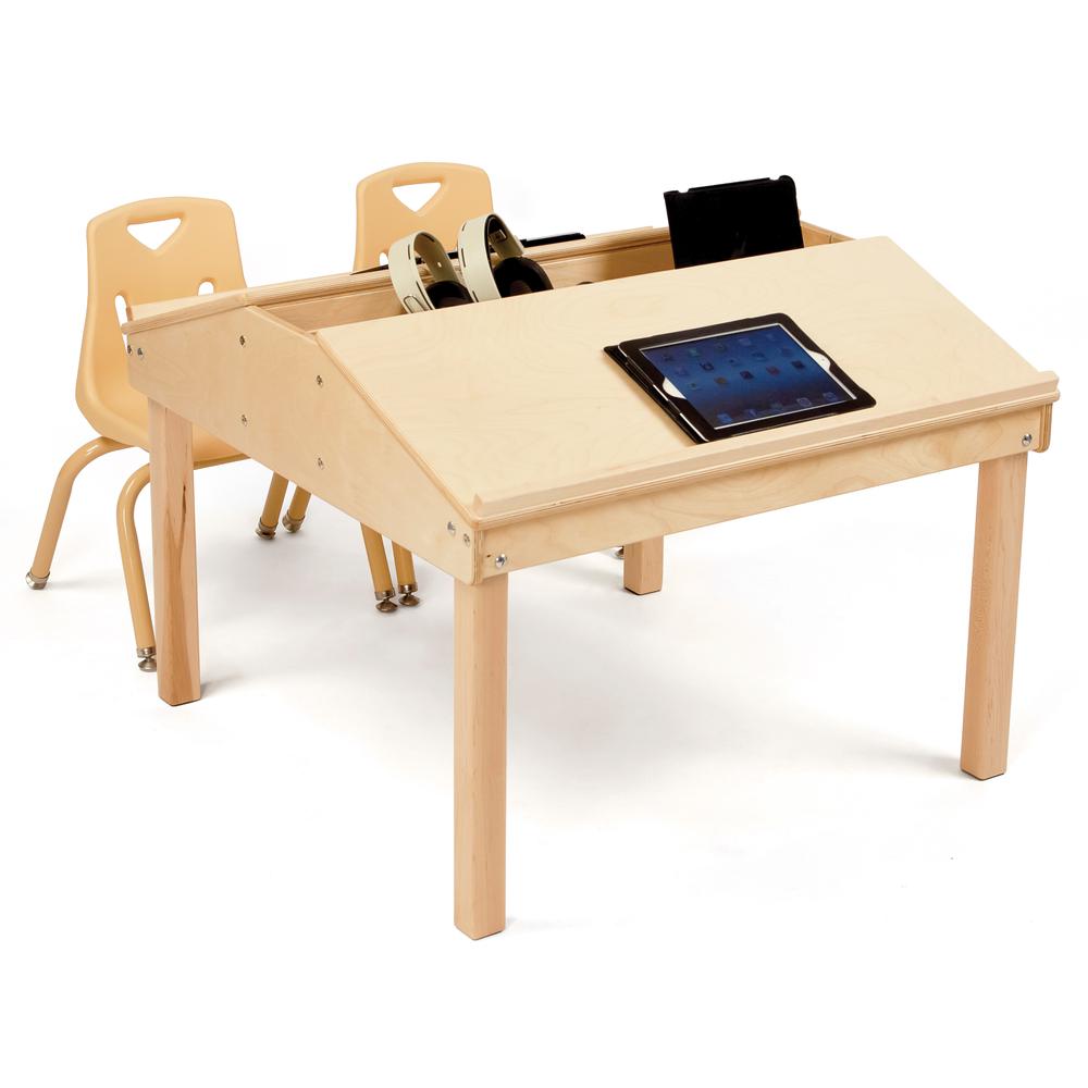 Quad Tablet And Reading Table - 23" High. Picture 3