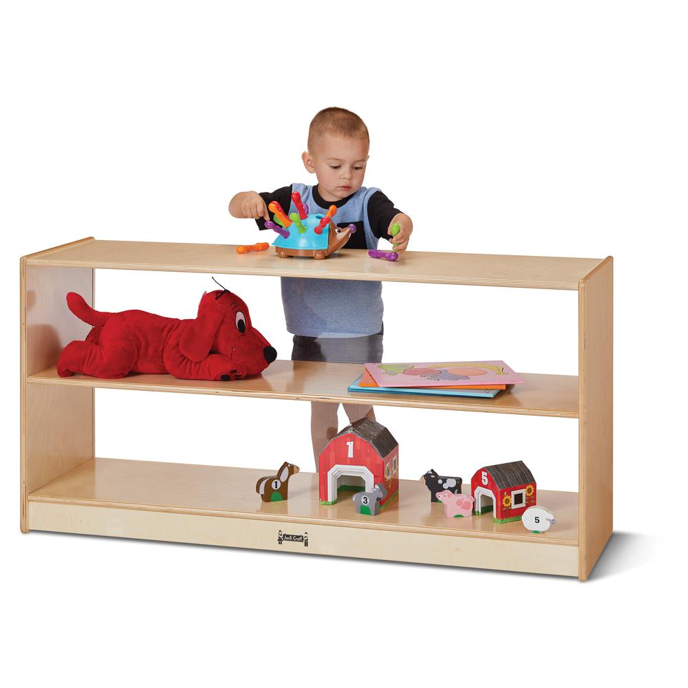Jonti-Craft® Toddler Fixed Straight-Shelf with See-Thru Back. The main picture.