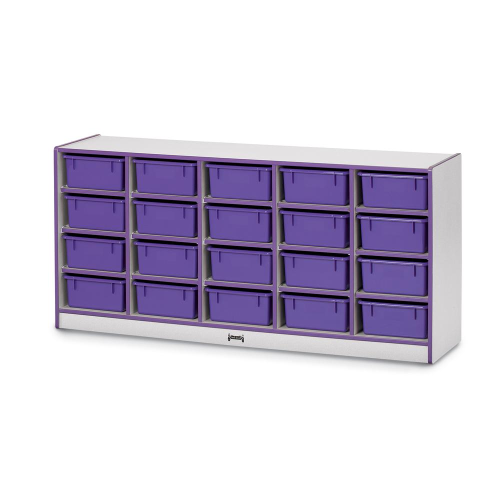 20 Tub Mobile Storage - with Tubs - Teal. Picture 2
