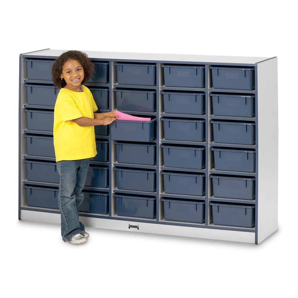 20 Tub Mobile Storage - with Tubs - Navy. Picture 6