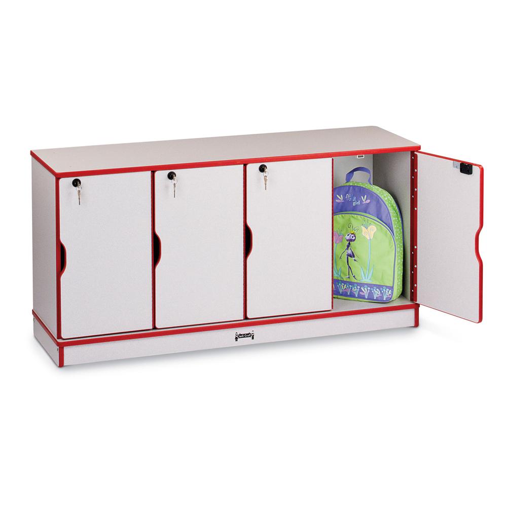 Stacking Lockable Lockers - Single Stack - Purple. Picture 5