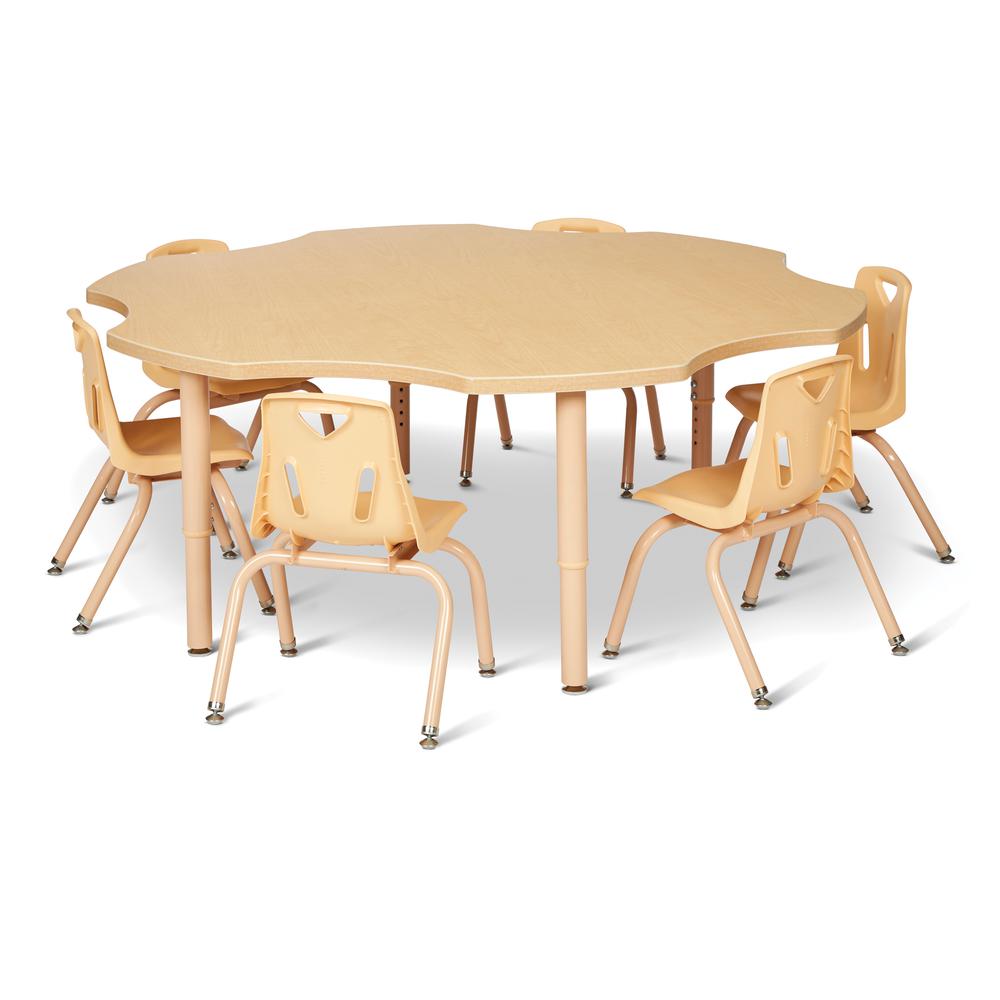Jonti-Craft® Purpose+ Six leaf Table. Picture 2
