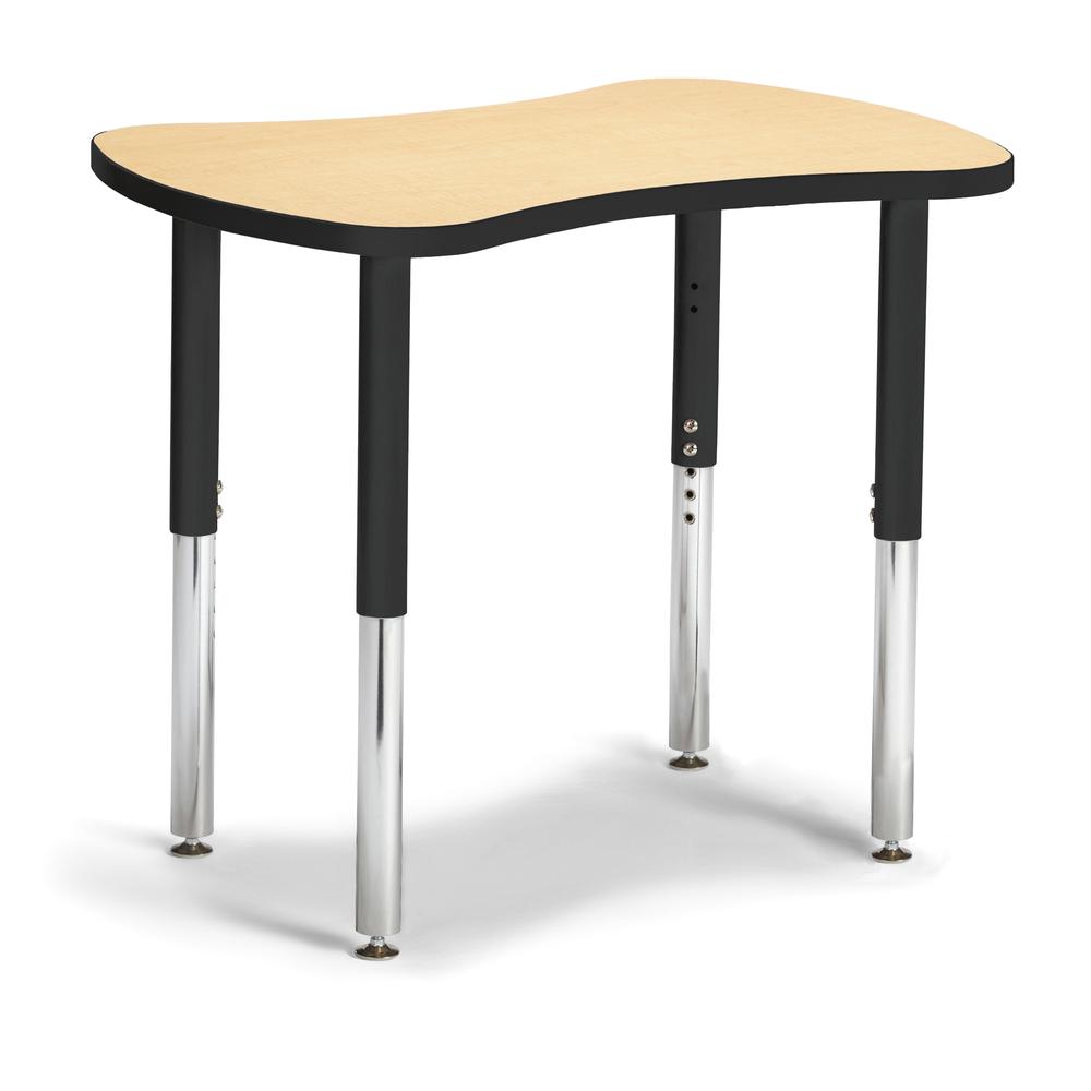 Collaborative Bowtie Table - 24" X 35" - Maple/Black. Picture 1