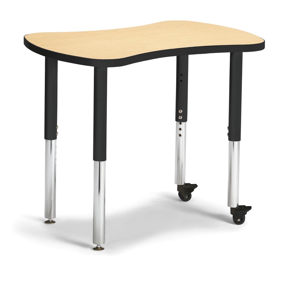 Collaborative Bowtie Table - 24" X 35" - Maple/Black. Picture 2