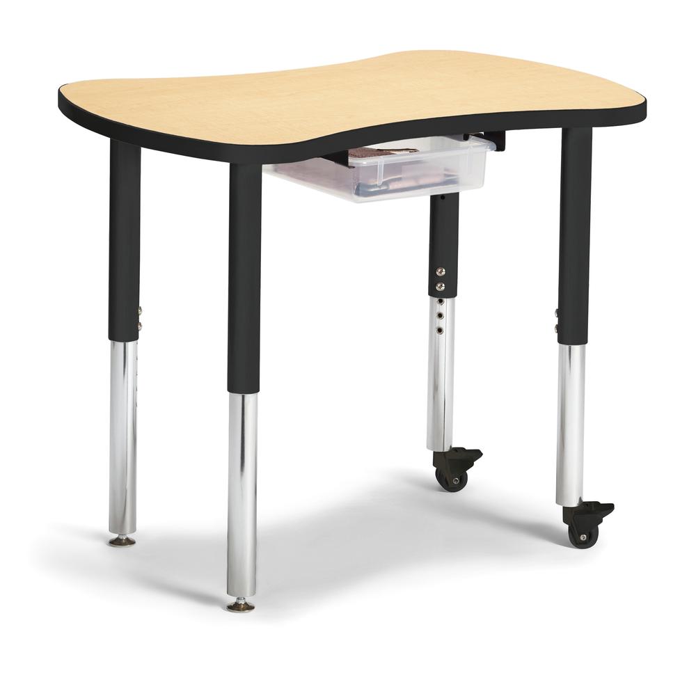 Collaborative Bowtie Table - 24" X 35" - Maple/Black. Picture 3